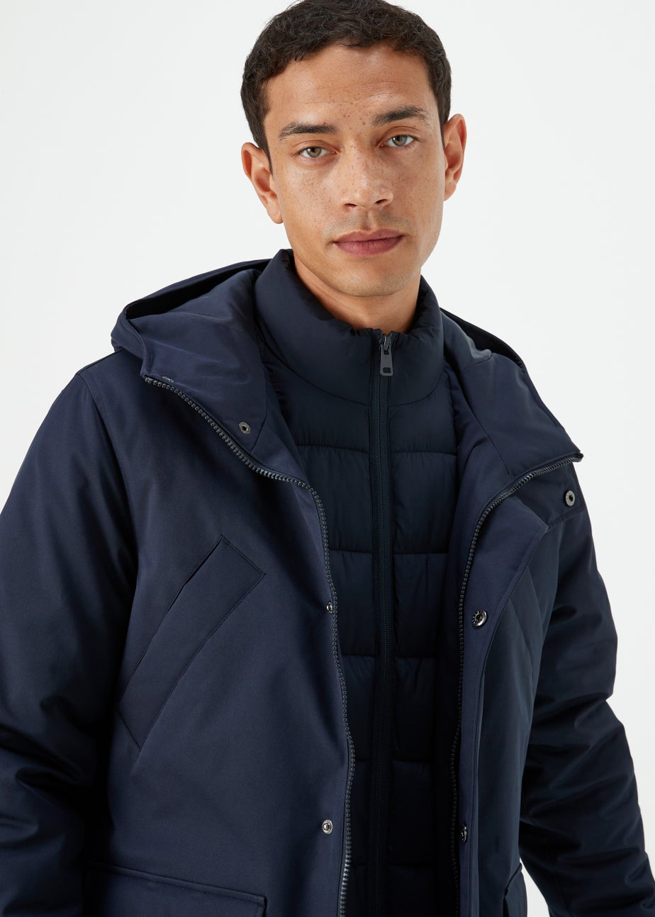 Navy Hybrid Parka Jacket