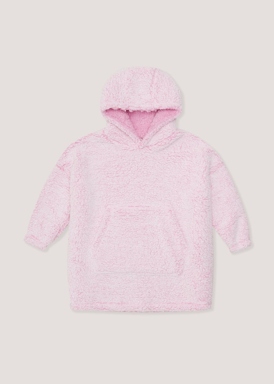 Girls Pink Borg Snuggle Hoodie (4-13yrs)