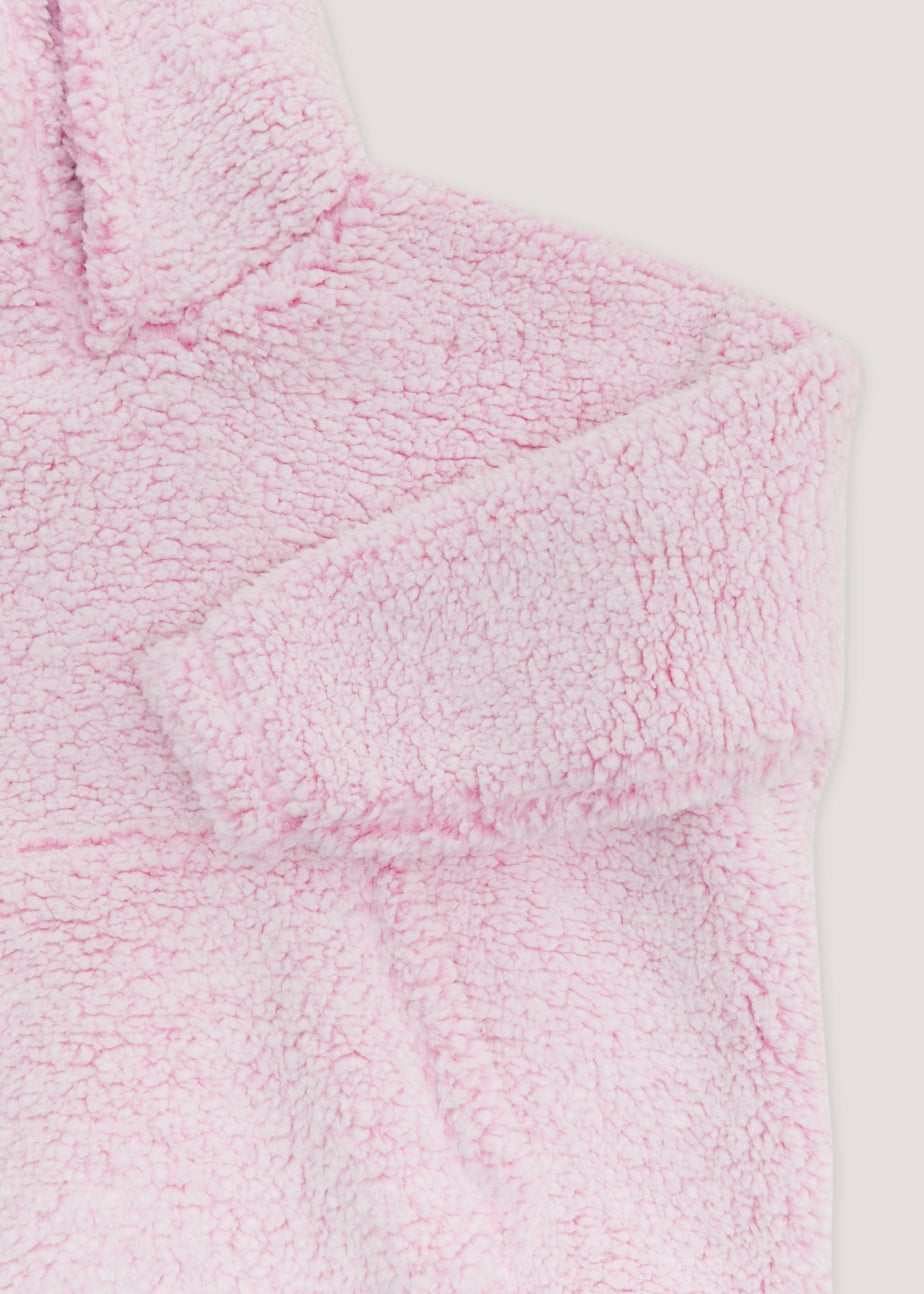 Girls Pink Borg Snuggle Hoodie (4-13yrs)