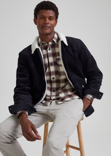 Navy Cord Trucker Jacket