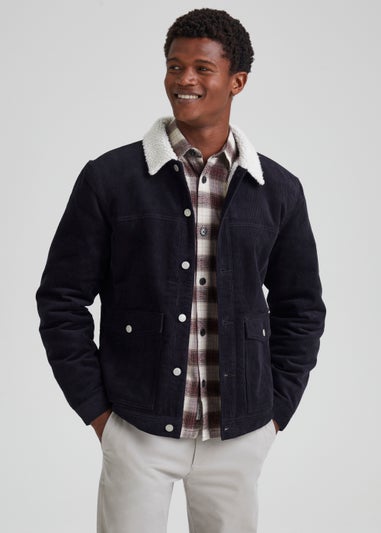 Navy Cord Trucker Jacket