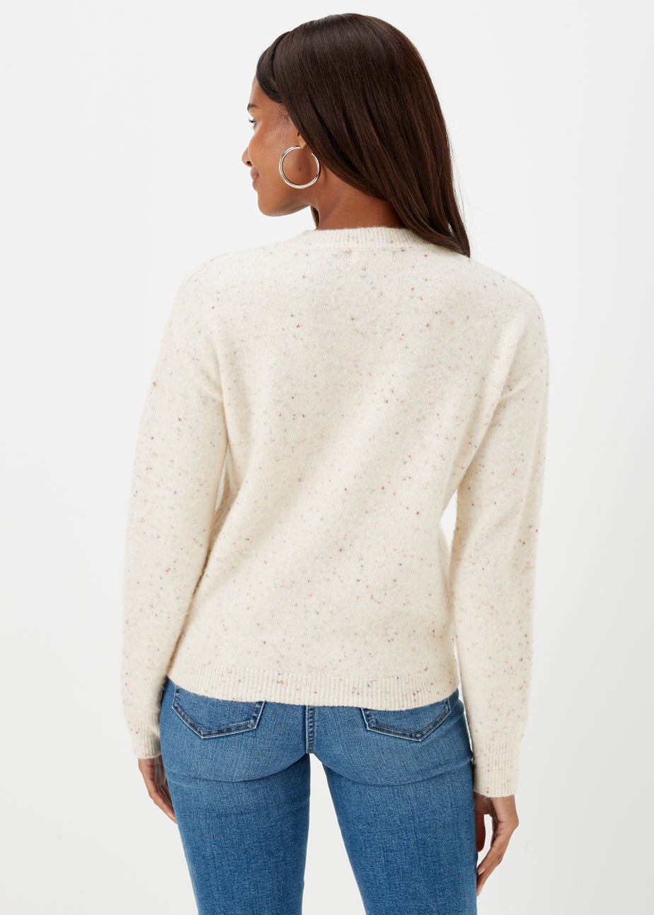Cream Neppy Crew Neck Jumper