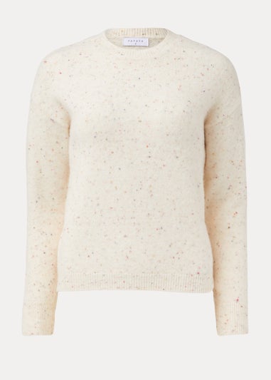 Cream Neppy Crew Neck Jumper