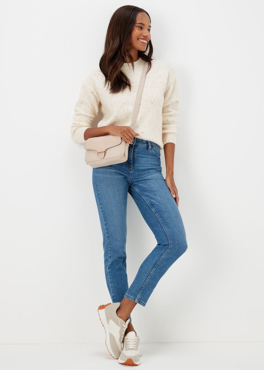 Cream Neppy Crew Neck Jumper