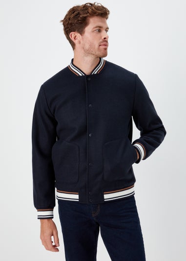 Navy Varsity Bomber Jacket