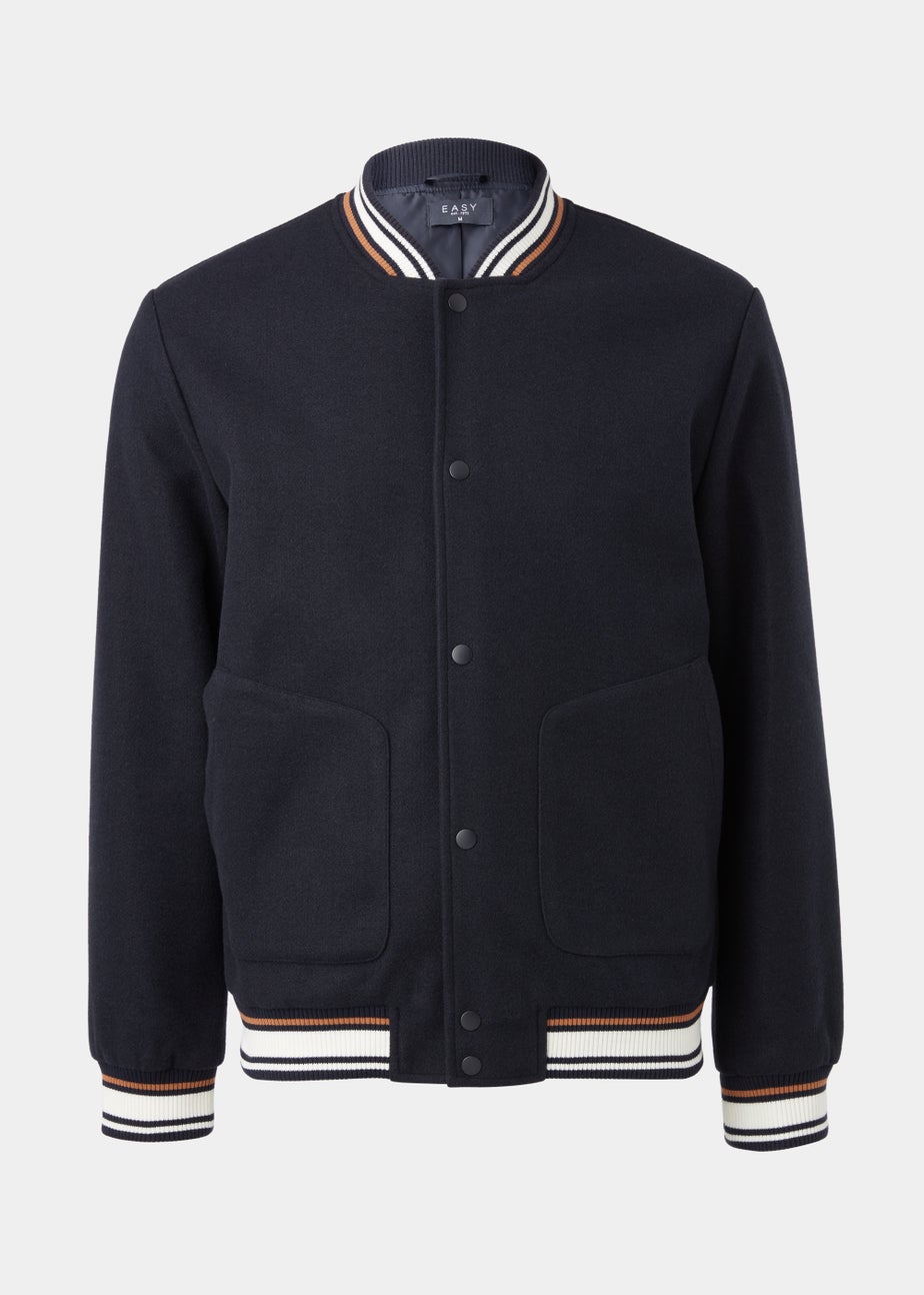 Navy Varsity Bomber Jacket