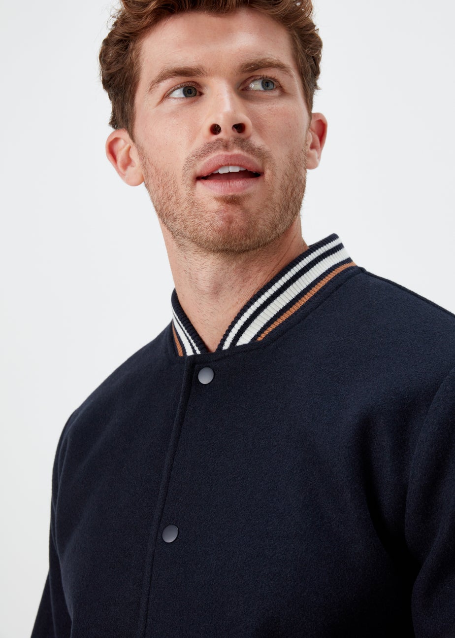 Navy Varsity Bomber Jacket