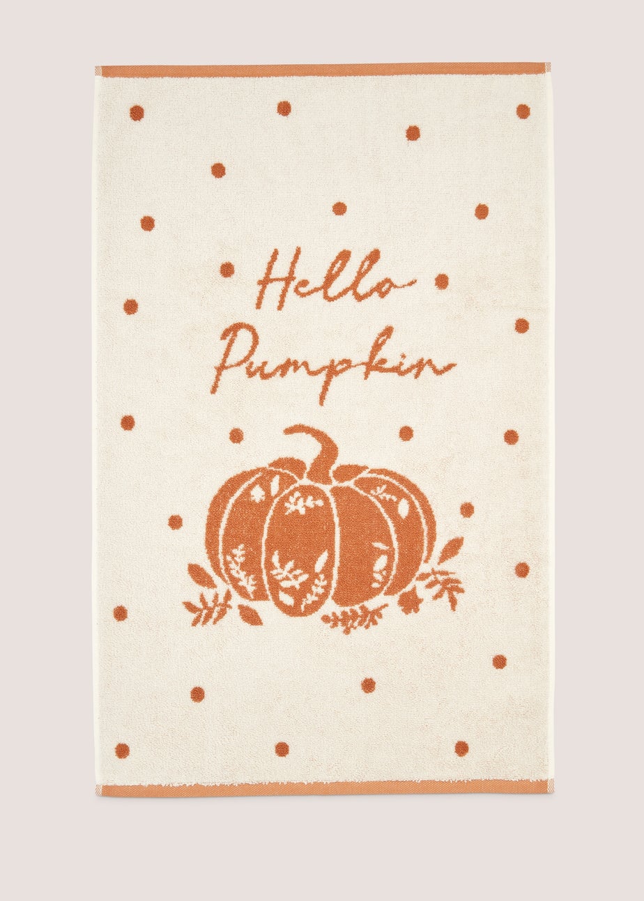 Orange Hello Pumpkin Towel