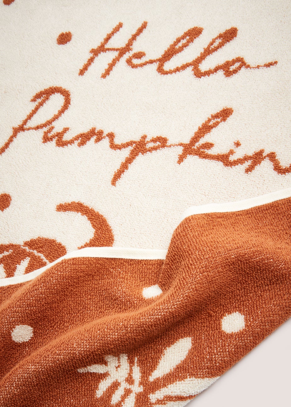 Orange Hello Pumpkin Towel