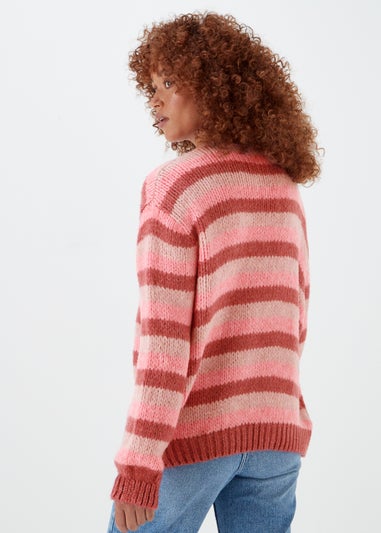 Multicoloured Stripe Lofty Cardigan