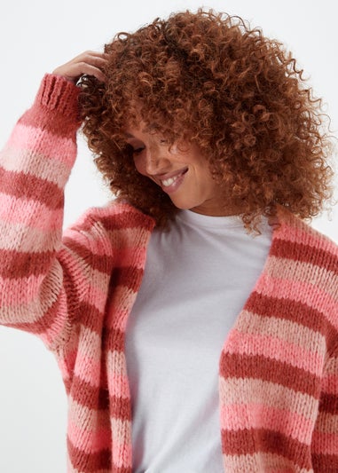 Multicoloured Stripe Lofty Cardigan
