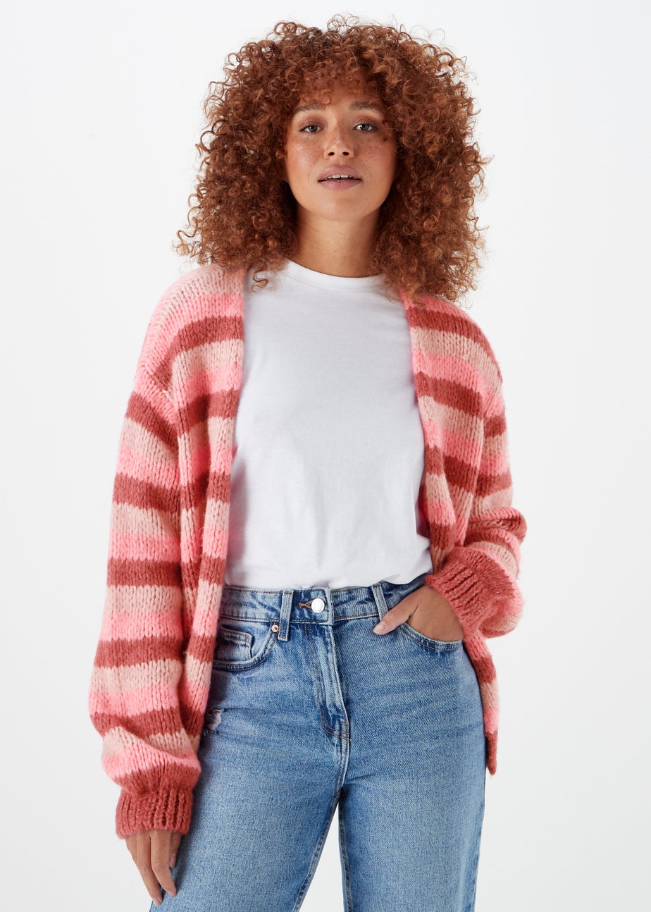 Multicoloured Stripe Lofty Cardigan