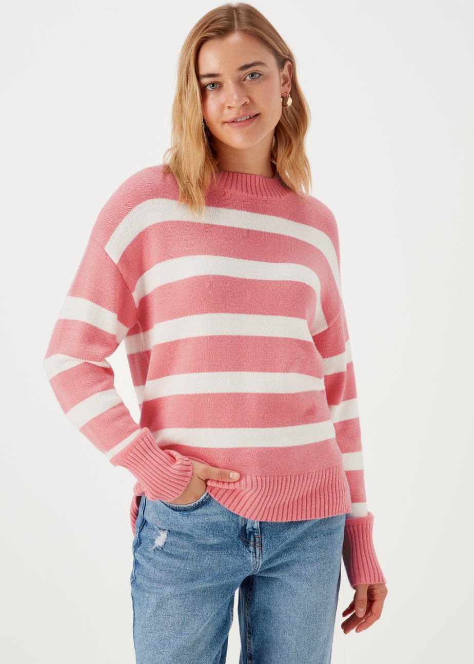 Coral Stripe Jumper