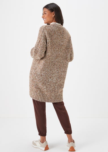 Brown Longline Cardigan
