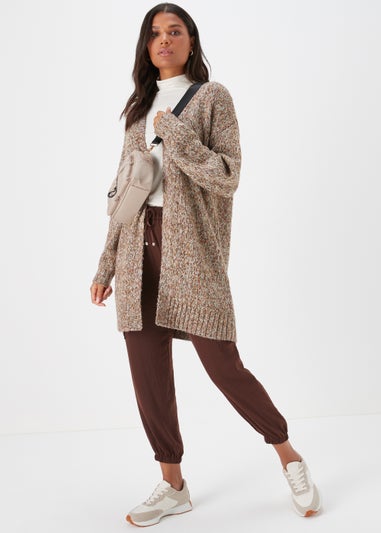 Brown Longline Cardigan