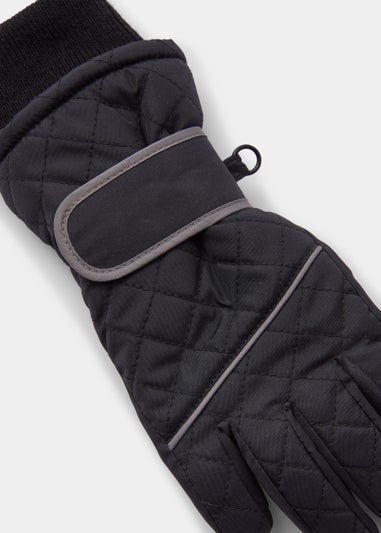 Boys Black Ski Gloves (3-13yrs)