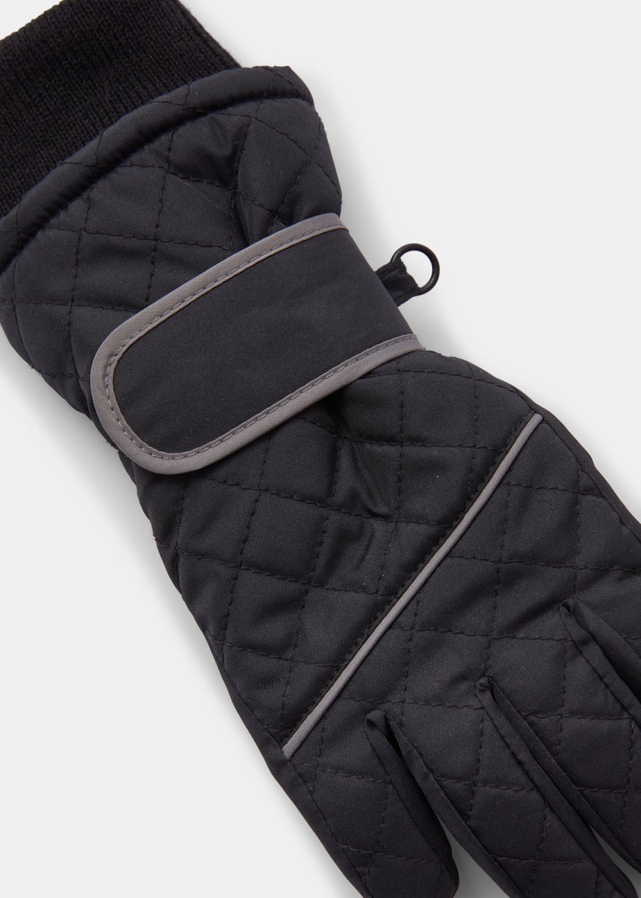 Boys Black Ski Gloves (3-13yrs)