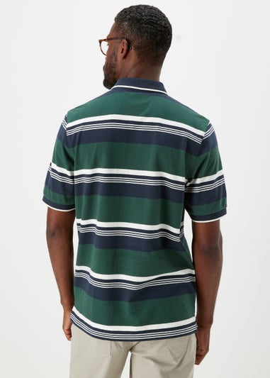 Lincoln Green Stripe Polo Shirt