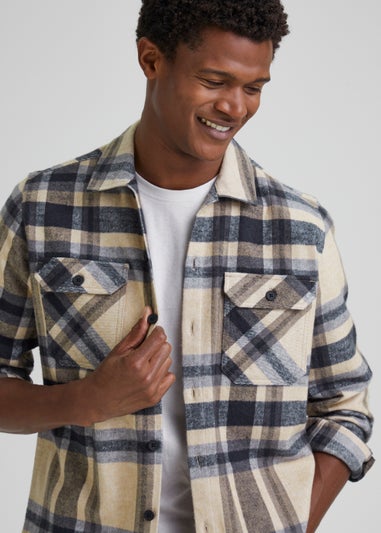 Stone Check Brushed Overshirt
