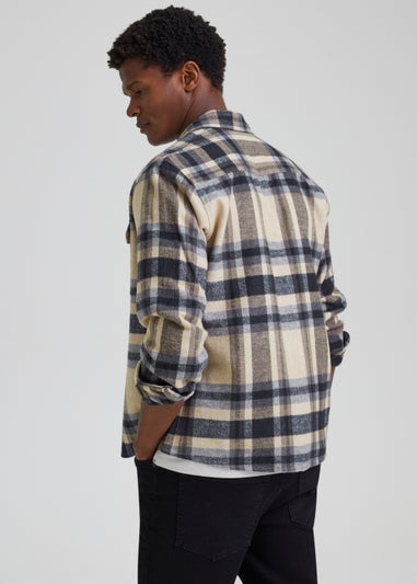 Stone Check Brushed Overshirt