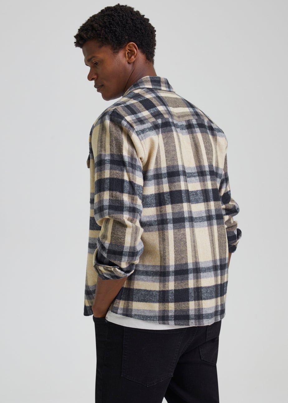Stone Check Brushed Overshirt