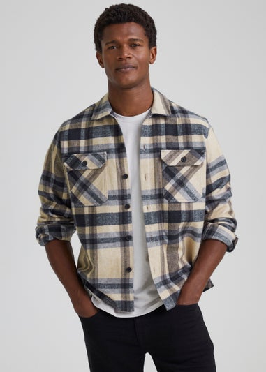 Stone Check Brushed Overshirt
