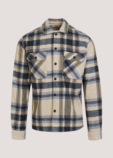 Stone Check Brushed Overshirt