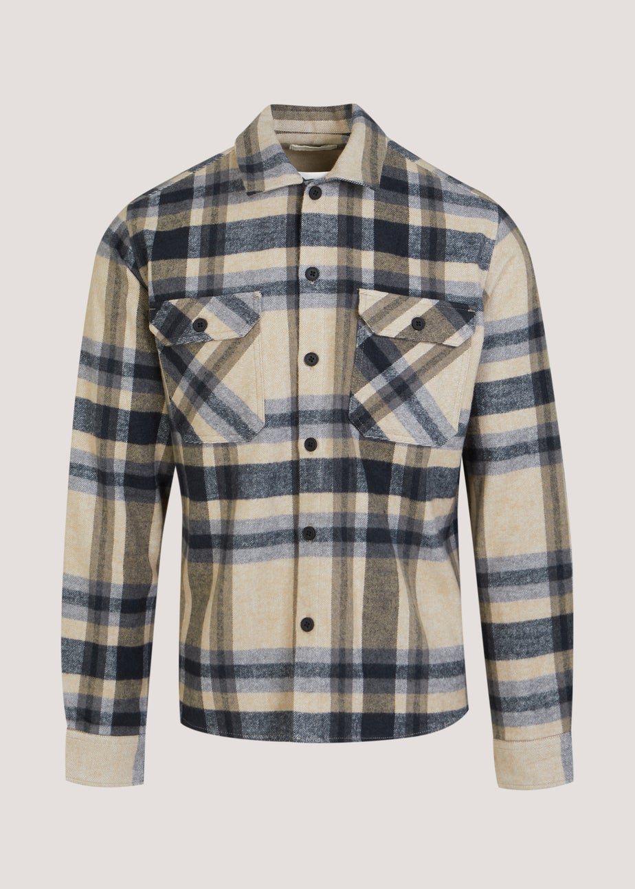 Stone Check Brushed Overshirt