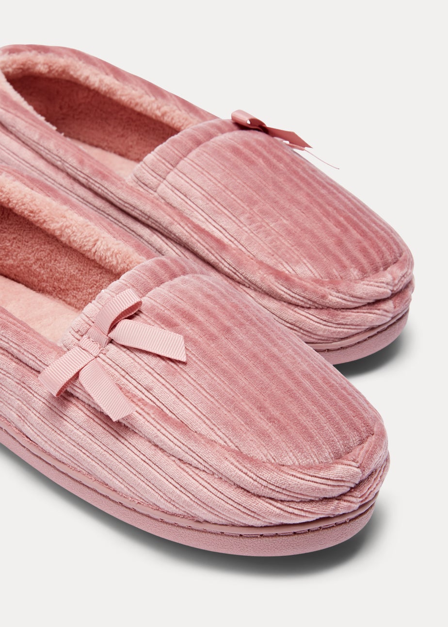 Pink Velour Slippers