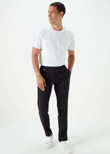 Black Smart Stretch Trousers