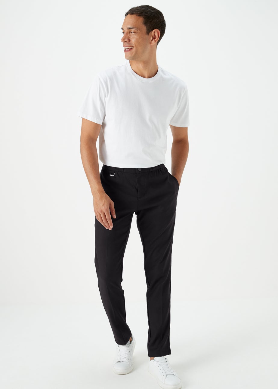 Black Smart Stretch Trousers