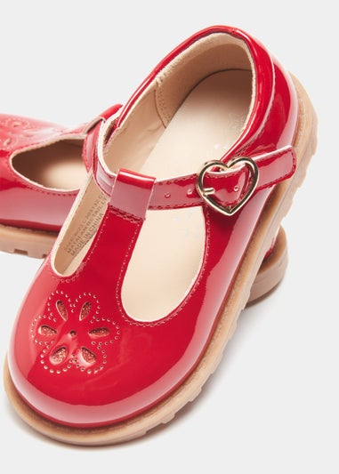 Girls Red T-Bar Shoes (Younger 4-12)