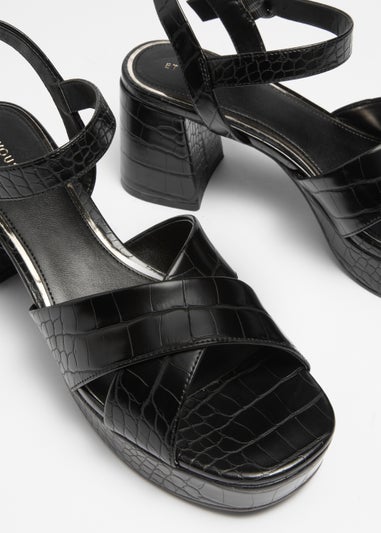 Et Vous Black Platform Heels