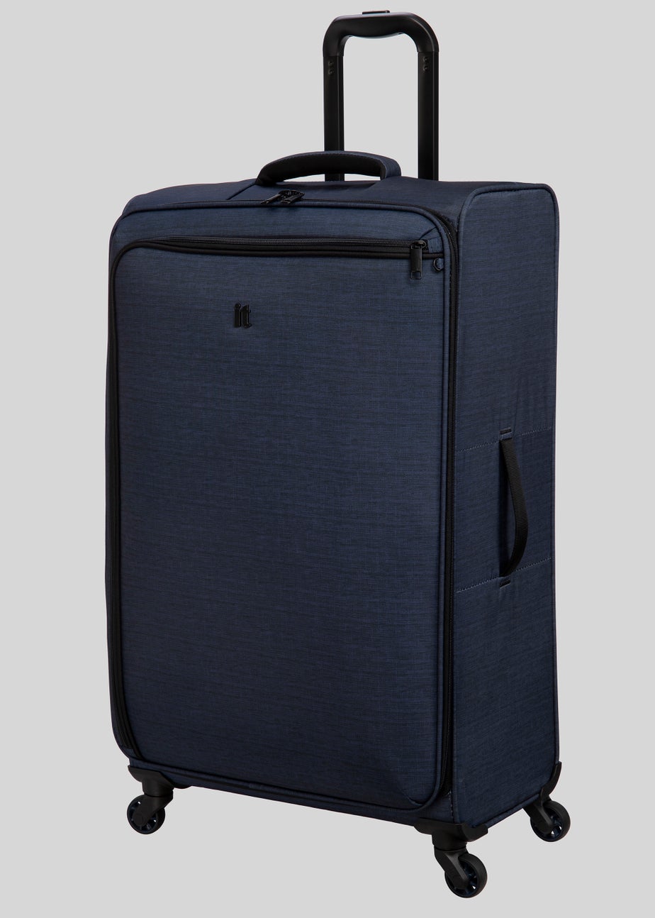IT Luggage Navy Soft Shell Suitcase