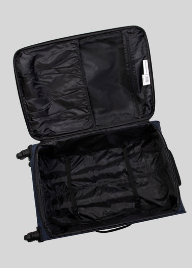 IT Luggage Navy Soft Shell Suitcase