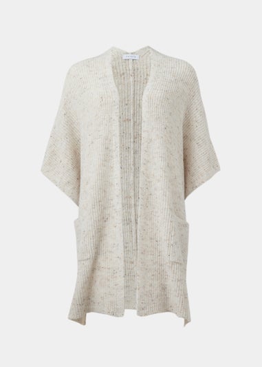 Cream Neppy Blanket Cardigan