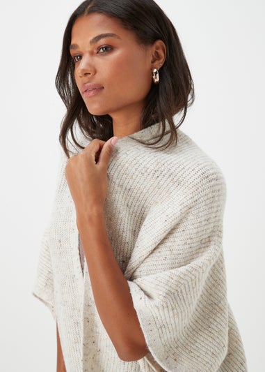 Cream Neppy Blanket Cardigan