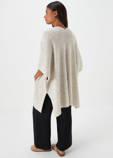 Cream Neppy Blanket Cardigan