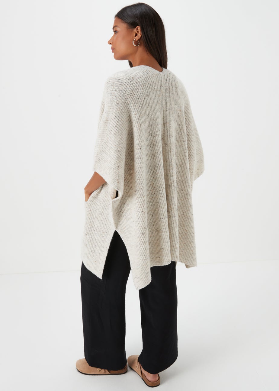 Cream Neppy Blanket Cardigan