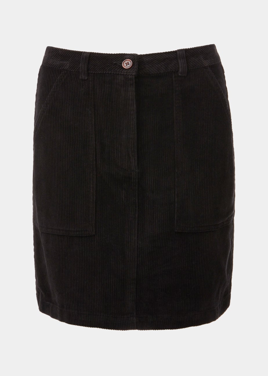 Black Cord Mini Skirt
