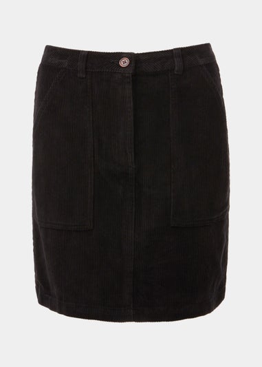 Black Cord Mini Skirt