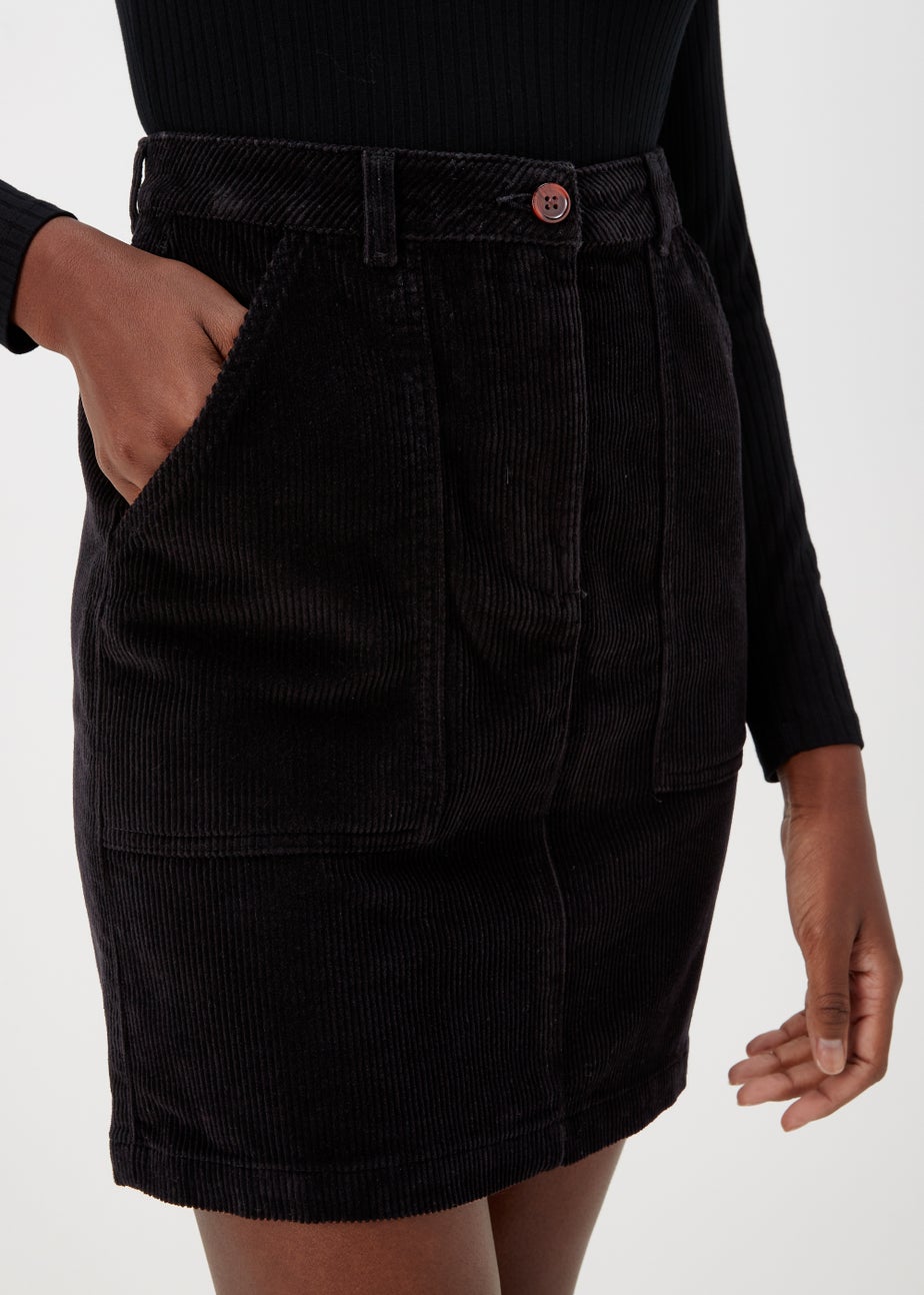 Black Cord Mini Skirt