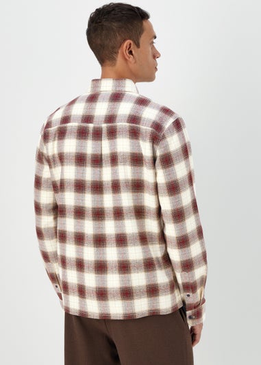 Ecru & Brown Shadow Check Shirt