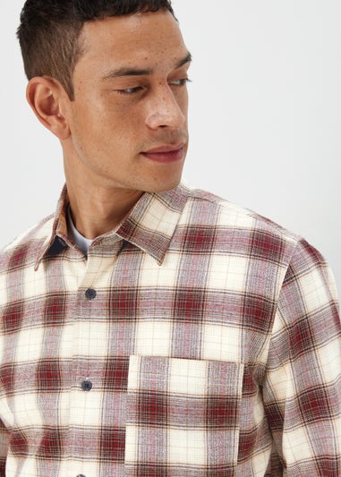 Ecru & Brown Shadow Check Shirt