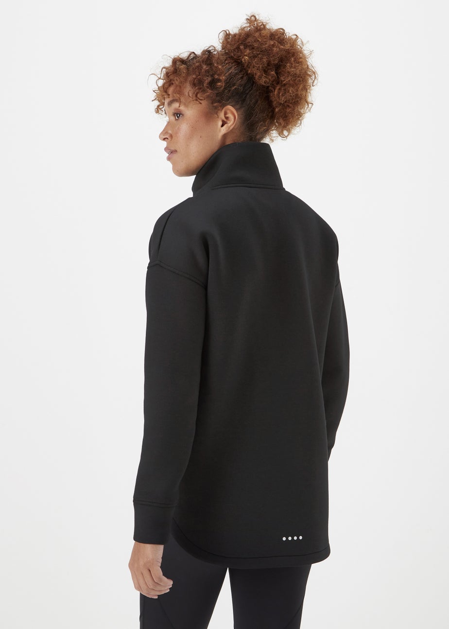 Souluxe Black Half Zip Scuba Jacket