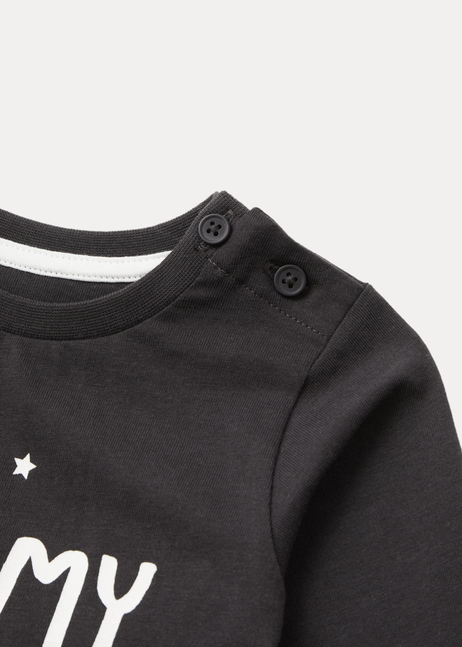 Baby Charcoal Mummy Long Sleeve T-Shirt (Newborn-23mths)
