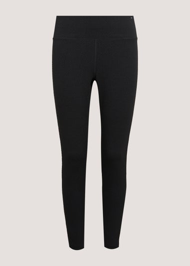 Souluxe Black Textured Sports Leggings
