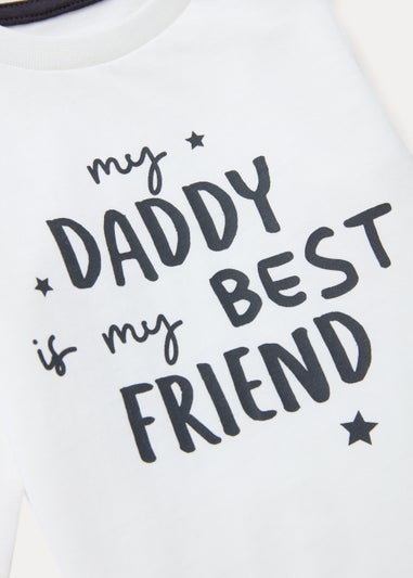 Baby Cream Daddy Long Sleeve T-Shirt (Newborn-23mths)