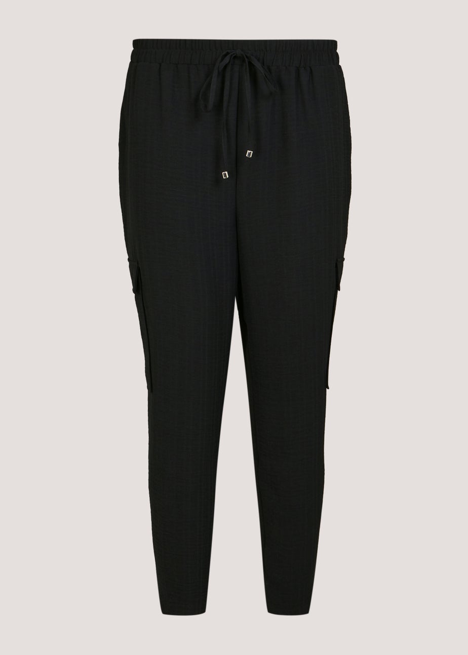 Papaya Curve Black Cargo Trousers