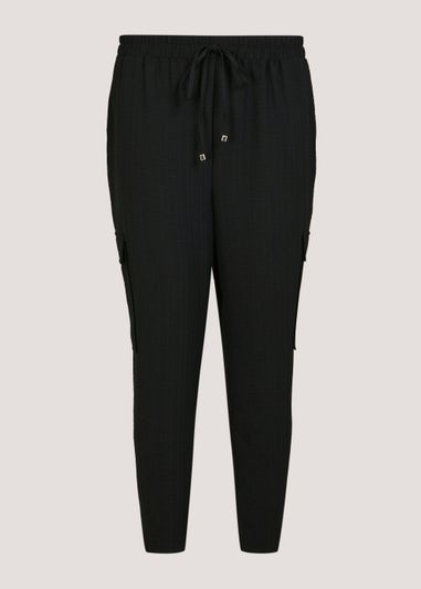 Papaya Curve Black Cargo Trousers